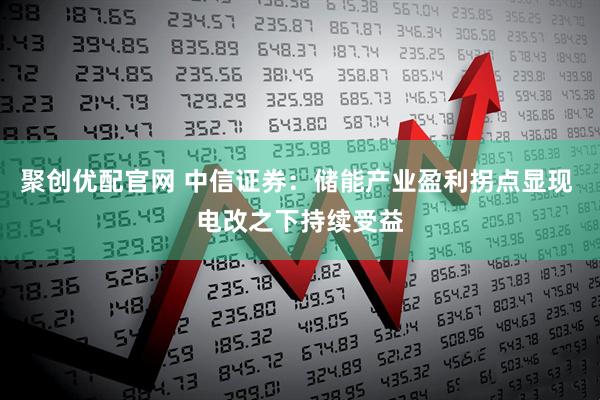聚创优配官网 中信证券：储能产业盈利拐点显现 电改之下持续受益